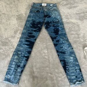 𝅺FRAME Le High Skinny Tie Dye Denim Jeans sz. 24